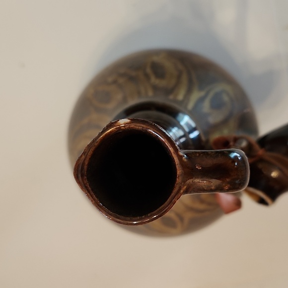 Vintage Polish Pottery Decanter with lid - Picture 5 of 11